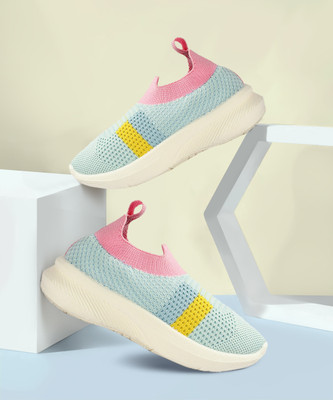 MAX Girls Slip on Running Shoes(Light Blue, 16-17 Years)