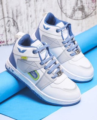 kats Boys Lace Running Shoes(White, 7 - 7.5 YEARS)