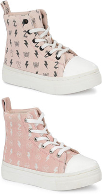 Fresh1947Feet Boys & Girls Lace Sneakers(Pink)