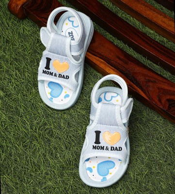 BINOS Barbie Boys & Girls Velcro Clogs(Light Blue, 9-12 Months)