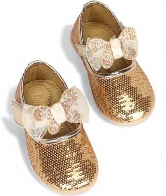 Lil Lollipop Girls Slip on Ballerinas(Gold, 4.5-5 Years)