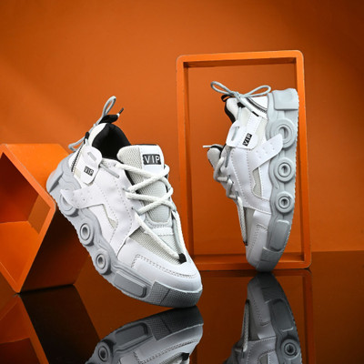 K' Footlance Boys Lace Sneakers(Grey, 16 Years & Above)