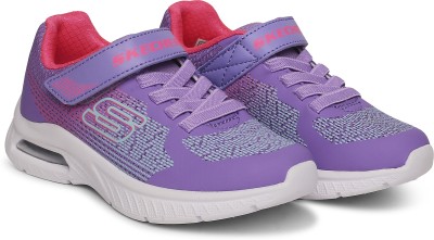 Skechers Girls Velcro Running Shoes(Purple)