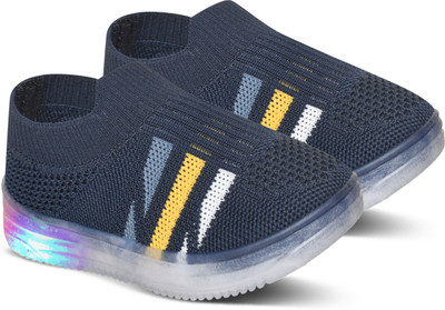 BINOS Boys & Girls Slip on Sneakers(Dark Blue, 18-24 Months)