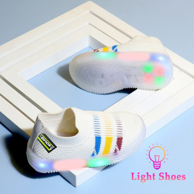 BINOS Boys & Girls Slip on Sneakers(White, 3.5-4 Years)