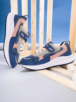 TRASE Boys Velcro Running Shoes(Blue, 5.5-6 Years)