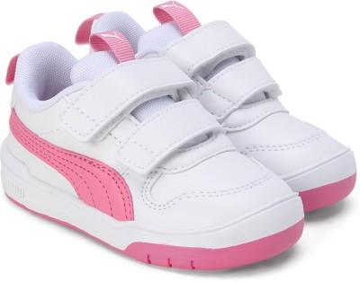 PUMA Boys & Girls Velcro Sneakers(White)