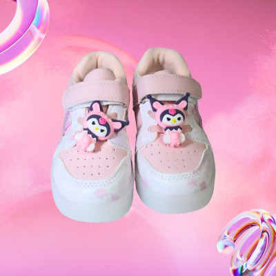 MOON MAMA Boys & Girls Velcro Walking Shoes(Pink, 3-4 Years)