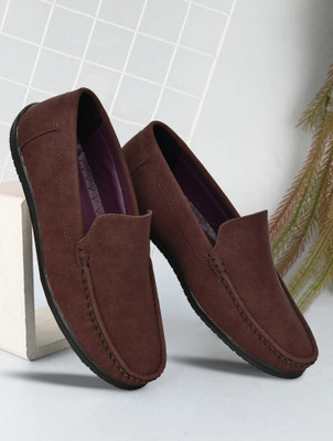 Wasim Enterprises Boys Slip on Loafers(Brown, 12-13 YEARS)