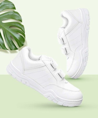 Paragon Boys Velcro Sneakers(White)