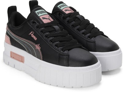 PUMA Mayze Sweater Wthr Junior Girls Lace Sneakers(Black)