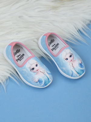 kidsville Frozen Girls Slip on Loafers(Blue, 2-2.5 Years)