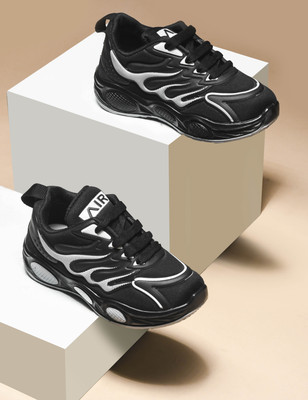 amaezo Boys & Girls Lace Sneakers(Black, 7 - 7.5 Years)