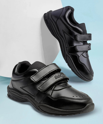 School Birds Boys & Girls Velcro Oxford Shoes(Black, 13- 14 YEARS)