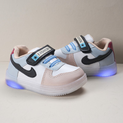 FEETWELL Boys & Girls Velcro Sneakers(White, 3.5-4YEARS)