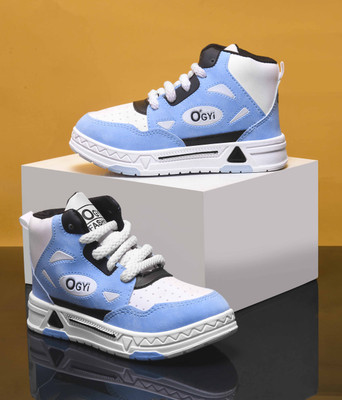 amaezo Boys & Girls Lace Sneakers(White, 7 - 7.5 Years)