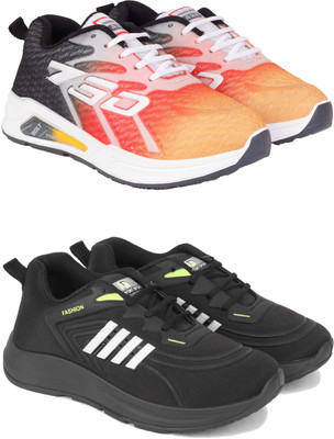 DRACKFOOT Boys Lace Running Shoes(Multicolor, 11-12 Years)