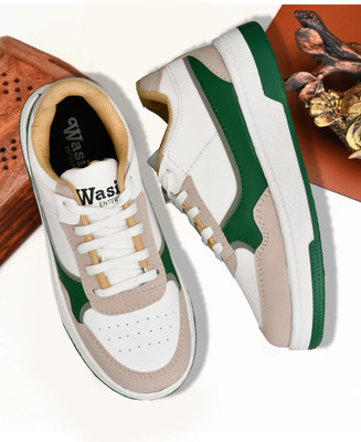 Wasim Enterprises Boys Lace Walking Shoes(Green, 9-10 YEARS)