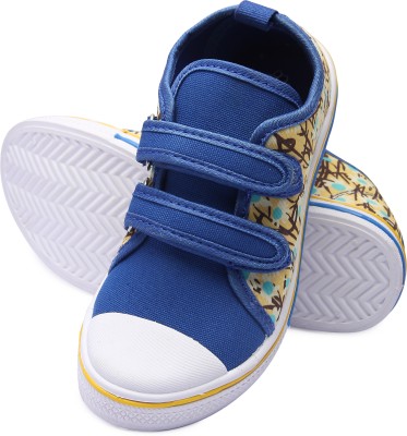 myau Boys & Girls Velcro Sneakers(Blue, 7-8 Years)