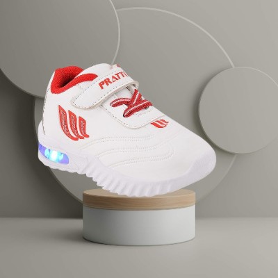 Prattle Foot Boys & Girls Velcro Sneakers(Red)