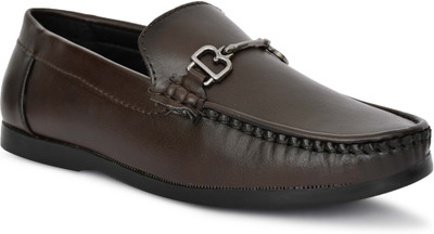 Wasim Enterprises Boys Slip on Loafers(Brown, 11-12 YEARS)