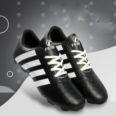 FEROC Boys & Girls Lace Football Shoes(Black, 10-11 Years)