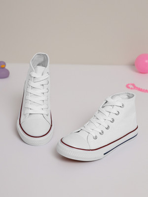 Truffle Collection Boys & Girls Lace Sneakers(White, 11-12Y)