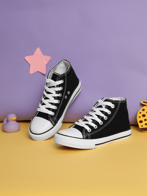 Truffle Collection Boys & Girls Lace Sneakers(Black, 5-6Y)