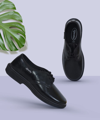 AJANTA Boys Lace Derby Shoes(Black, 3-3.5)