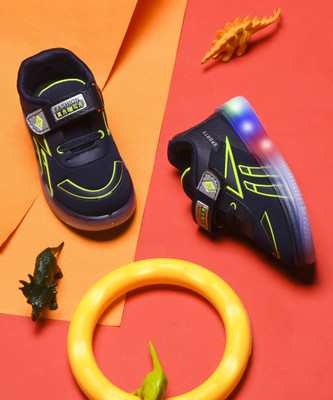 kats Boys & Girls Velcro Sneakers(Dark Blue, 6.5-7 YEARS)