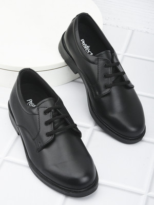 Prefect By Liberty Boys Lace School Shoes(Black, 7-8 Years)