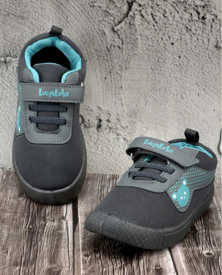 LIBERTY Boys & Girls Velcro Sneakers(Grey, 5-6)