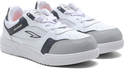 asian Boys Lace Sneakers(White, 9-10 Years)