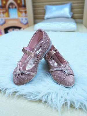 Zuvio Footwear Disney Princess Girls Velcro Ballerinas(Pink, 4.5-5 Years)