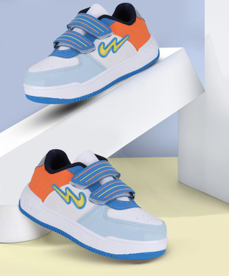 CAMPUS Boys & Girls Velcro Sneakers(White, 7 - 8 Years)