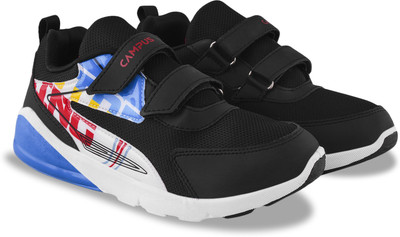 CAMPUS Boys & Girls Velcro Walking Shoes(Black, 11 - 12 Years)