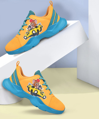 CAMPUS Tom & Jerry Boys & Girls Lace Running Shoes(Yellow, 4 - 5 Years)