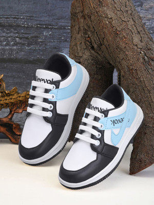 meevok Boys Lace Sneakers(White, size chart in image)