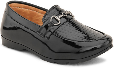 Stefens Boys Slip on Loafers(Black, 11.5-12 year)