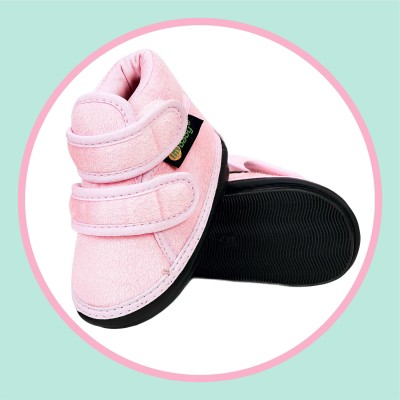 im baby Boys & Girls Velcro Casual Boots(Pink, 12-18 Months)