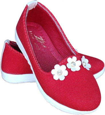 NEWLATESTGOODLOOKING & PERFECTFEELING WITH DEVICE Girls Slip on Ballerinas(Red, 18-21 month)