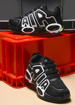 amaezo Boys & Girls Lace Sneakers(Black, 7 - 7.5 Years)