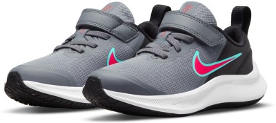 NIKE Boys & Girls Velcro Running Shoes(Grey)