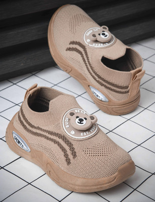 kats Boys & Girls Slip on Sneakers(Beige, 3-3.5 YEARS)