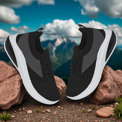 Free Kicks Boys Lace Running Shoes(Black, 8.5 - 9 Years)