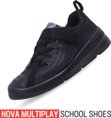 Plaeto Boys & Girls Velcro Running Shoes(Black, 7 - 7.5 Years)