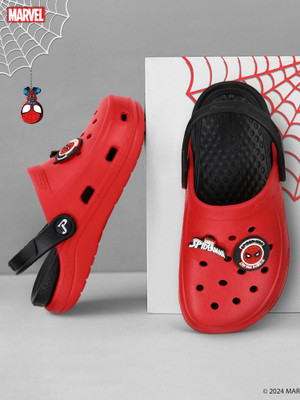 Paragon Captain America Boys & Girls Slip on Clogs(Red, 5-6 Years)