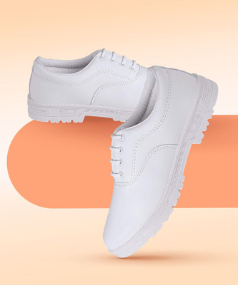 OffStreet Boys & Girls Lace Formal Boots(White, 16 Years & Above)