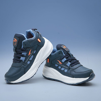 asian Boys Lace Running Shoes(Blue, 8-9 Years)