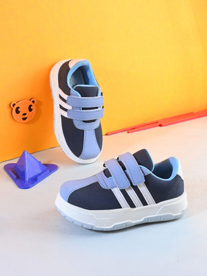 Stefens Boys & Girls Velcro Sneakers(Blue, 3.5-4 Years)